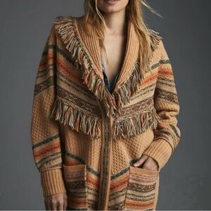Anthropologie Cardigan
Sweater Fringe Aztec
Southwestern Boho
Wool Blend